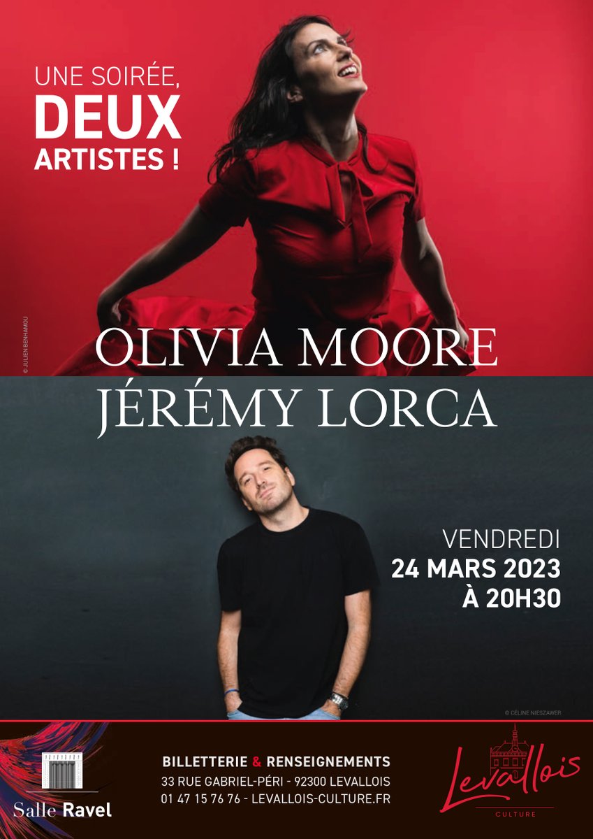 20h40 Productions Officiel (@20h40prod) on Twitter photo Retrouvez <a href="/OliviaMooreTwee/">Olivia Moore</a> & <a href="/LorcaJeremy/">jeremylorca</a> à la #SalleRavel de la <a href="/villelevallois/">Ville de Levallois</a> ce vendredi 24 mars à 20h30. Une soirée idéale pour découvrir leur #spectacle respectif !
+ d'infos & réservations :
👉 bit.ly/40aY8Hs
#oliviamoore #jeremylorca #humour #rire #levallois Retrouvez <a href="/OliviaMooreTwee/">Olivia Moore</a> & <a href="/LorcaJeremy/">jeremylorca</a> à la #SalleRavel de la <a href="/villelevallois/">Ville de Levallois</a> ce vendredi 24 mars à 20h30. Une soirée idéale pour découvrir leur #spectacle respectif !
+ d'infos & réservations :
👉 bit.ly/40aY8Hs
#oliviamoore #jeremylorca #humour #rire #levallois