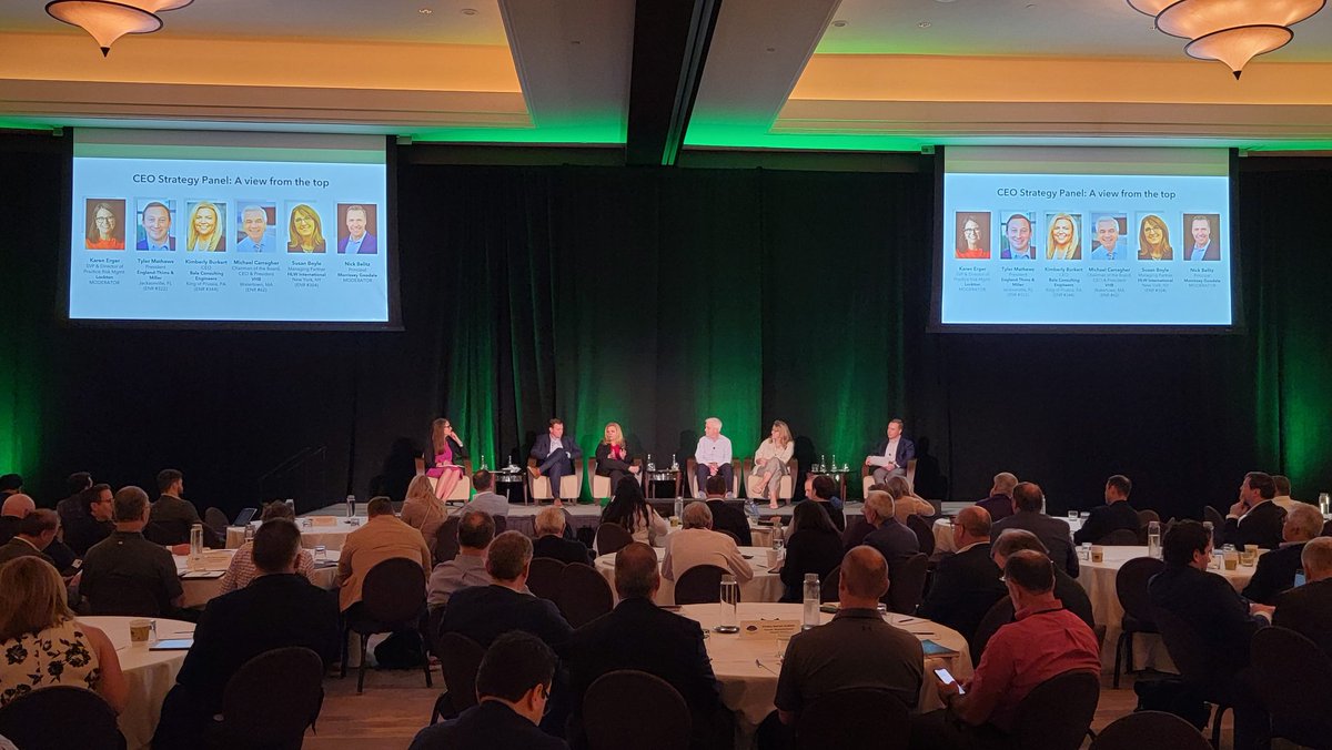 An esteemed CEO panel sharing insights for #success. Focus on #people, plan for others to take over.  #Leaders all have to focus on the long term. <a href="/MorrGOOD_AEC/">Morrissey Goodale LLC</a> <a href="/WithersRavenel/">WithersRavenel</a>