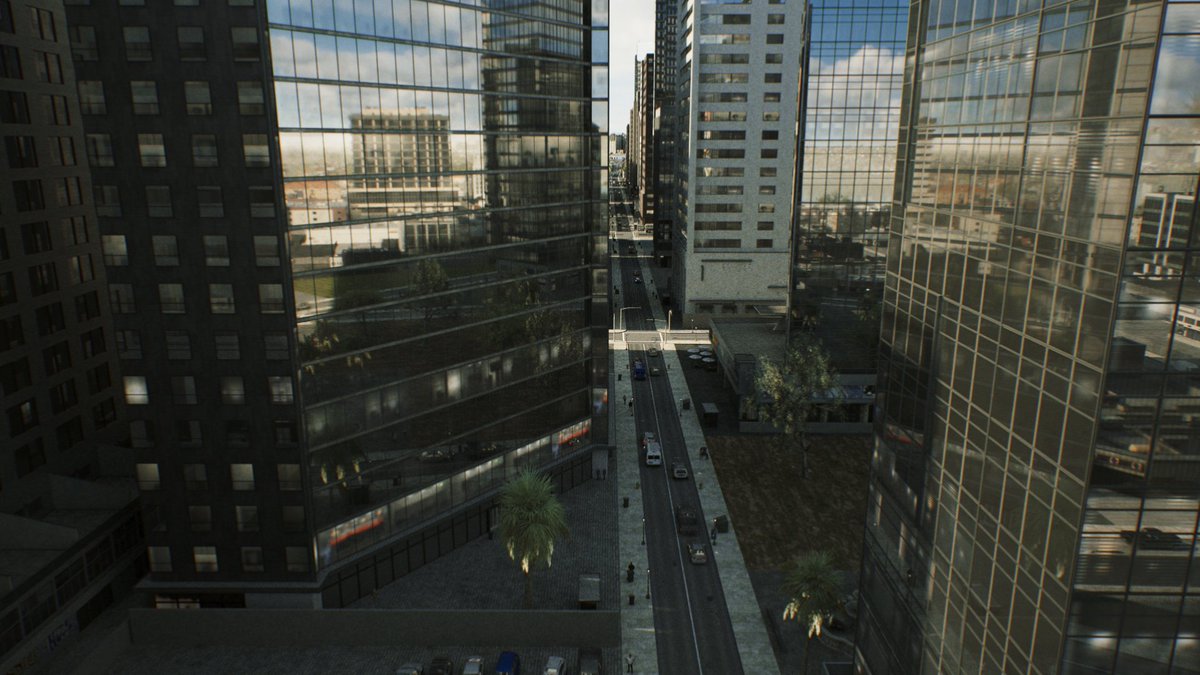 vrbnio's tweet photo. Welcome to the glass and concrete jungle! Need to create a downtown scenario in 3D? Reach out to us, we can help!🏙️

#shiny #skyscraper #traffic #consistency #vrbn #vrbnstudios #americancity #CG #offlinerendering #VFX #3Denvironment #buildings #realism #realtime https://t.co/4y4ZBav5Eu