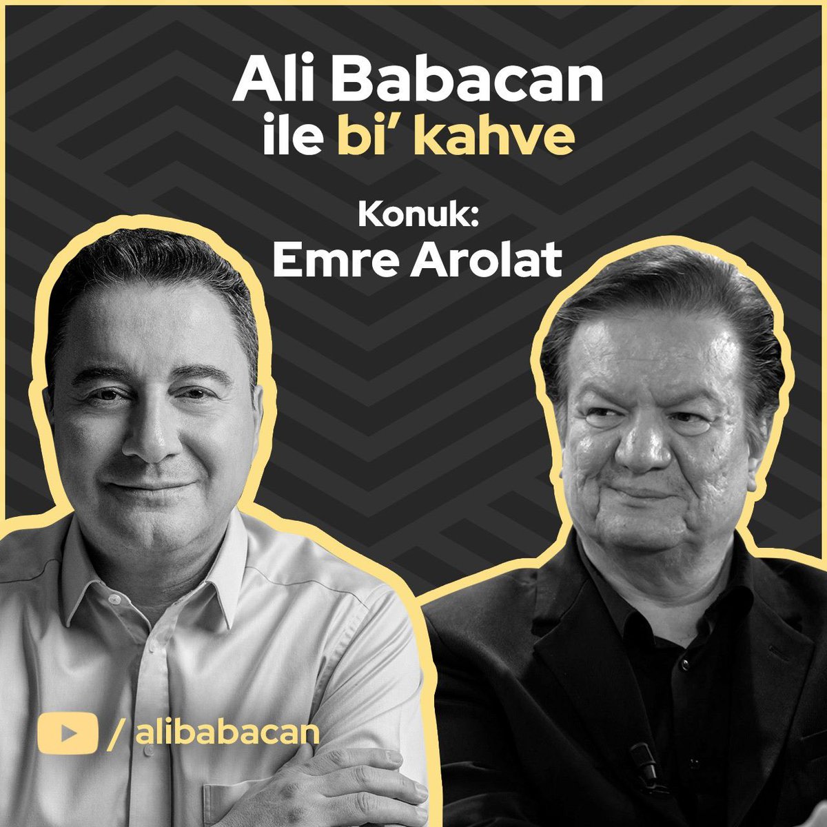 Ali Babacan ile Bi’ Kahve 8. bölümüyle yayında.

Mimar <a href="/EmreArolatArch/">EAA</a>’ı ağırladım. 

Dolu dolu geçen sohbetimize sizleri de davet ediyorum:

youtu.be/4L2OnGQMOxg