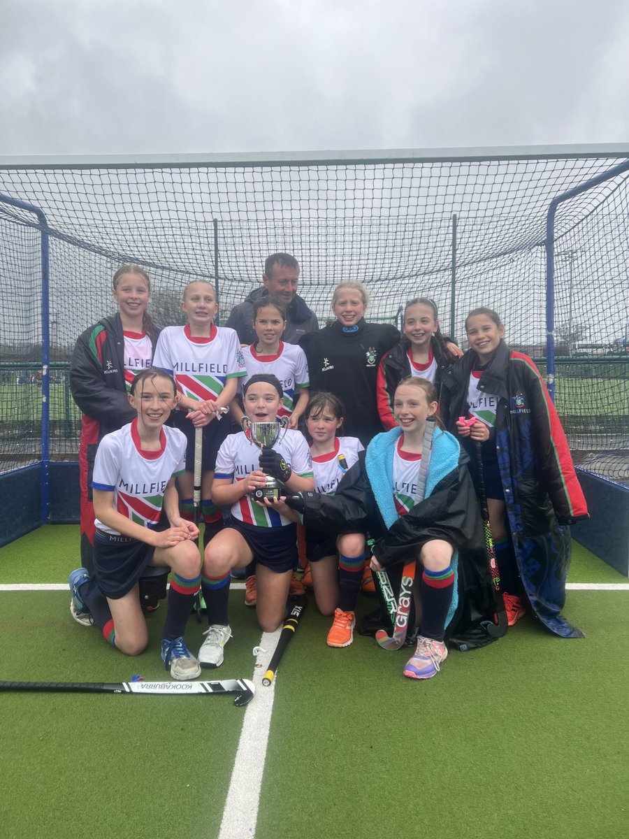 Congratulations girls ⁦@HockeyWestUK⁩ Champs in the 🌧️ 🏑🏑