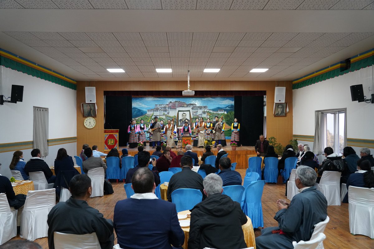 Tibparliament's tweet photo. @Tibparliament hosted a gala dinner in honor of the visiting delegates from Deutsche Gruppe der Liberal International including Dr. Juergen Martess, President of the DGLI; Dr. Carsten Klein, Vice President Head, FNFSouth Asia (DGLI); and others at #UTCV on 23/03/2023. https://t.co/gBriajyOjb
