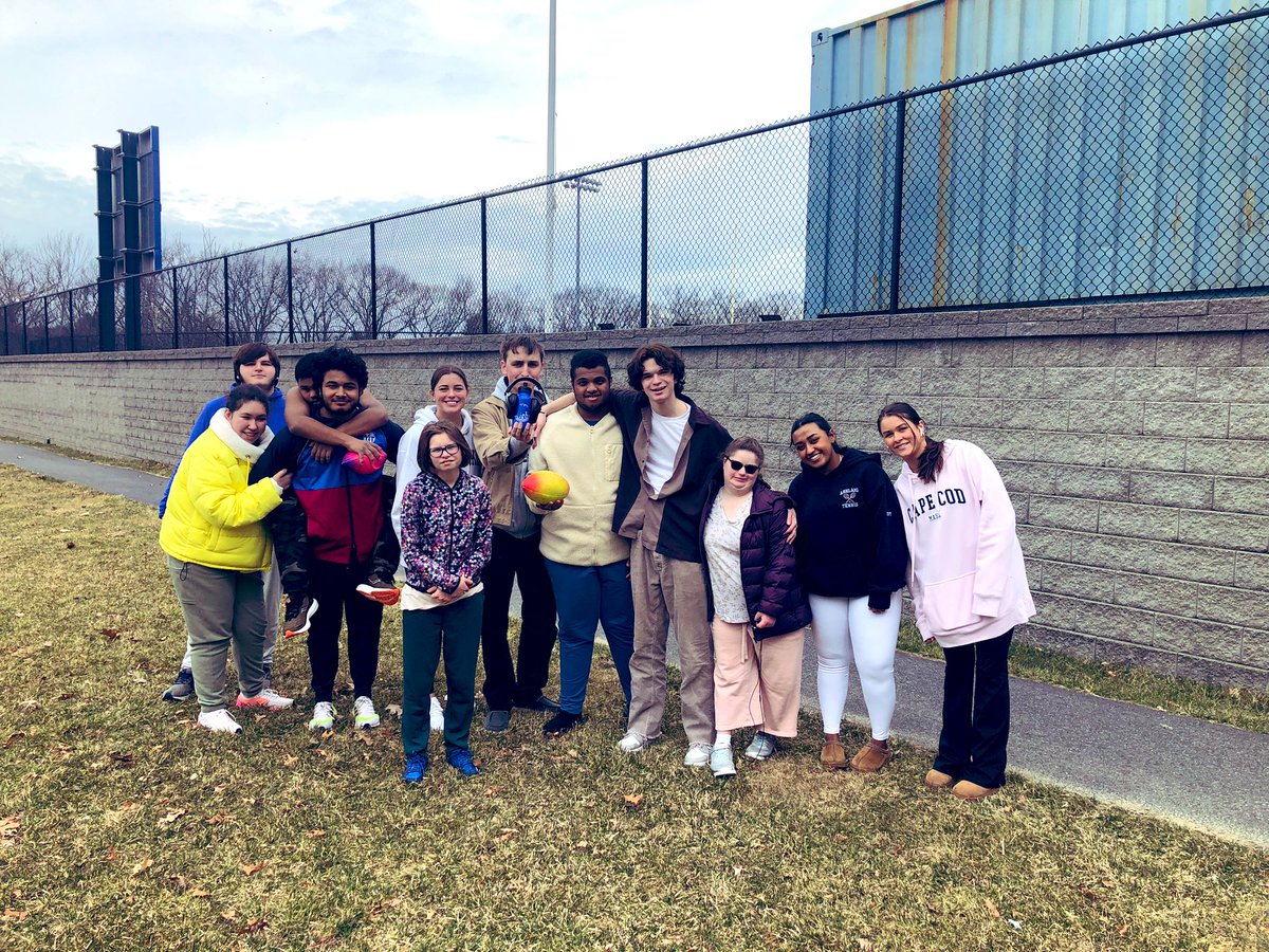 Our first ever Inclusive PE class and leaders are gearing up for Special Olympics in just a few short weeks! Make sure to show your support for these incredible students! 🏈 #inclusive #specialolympics #football