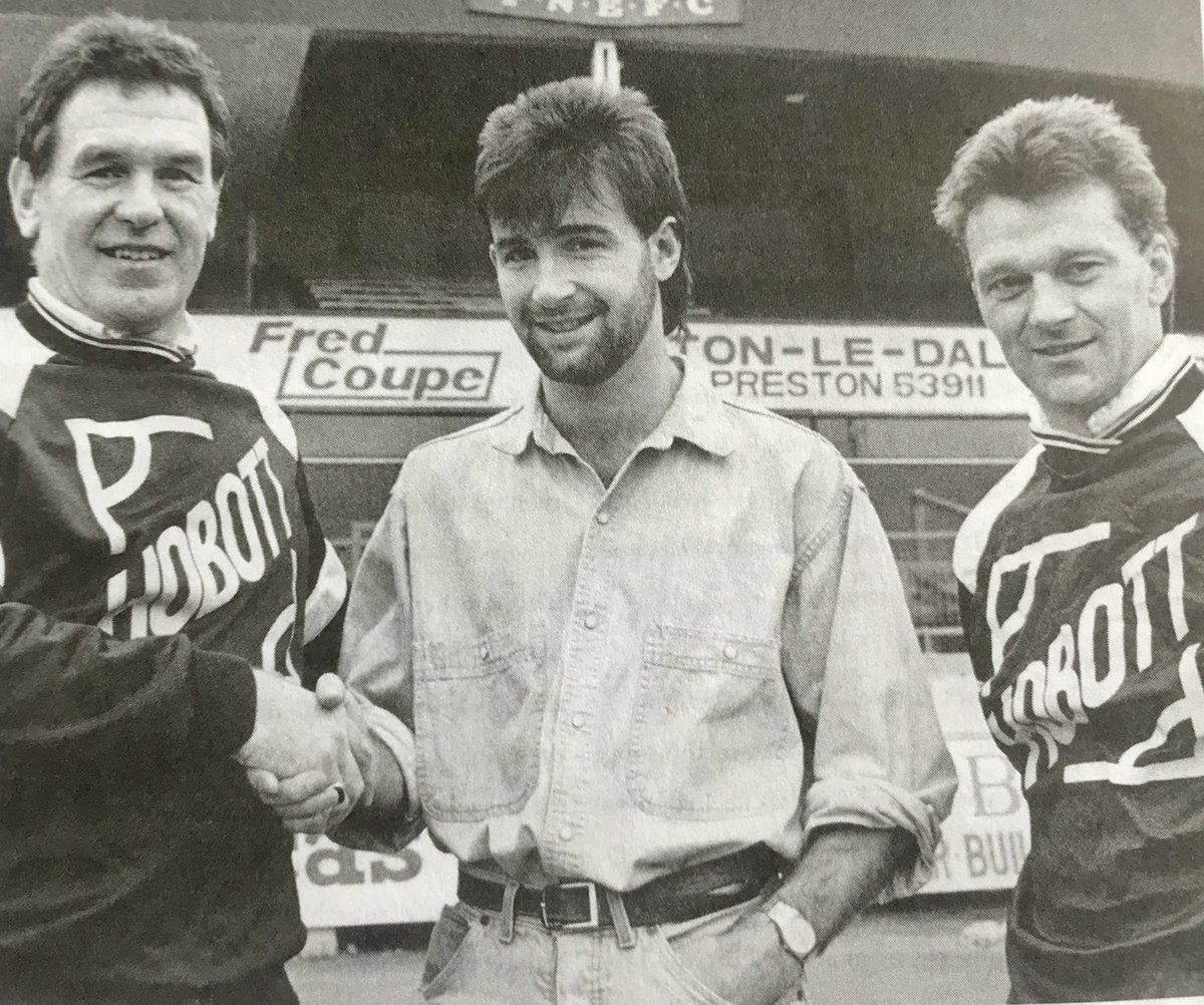 ⁦@pnefc⁩ Just found this photo… John McGrath ( Manager & legend ) Brian Mooney ( Mercurial winger & Legend ) Les Chapman ( Assistant Manager / Goal scoring promotion winner & all round Legend ) 👏👏