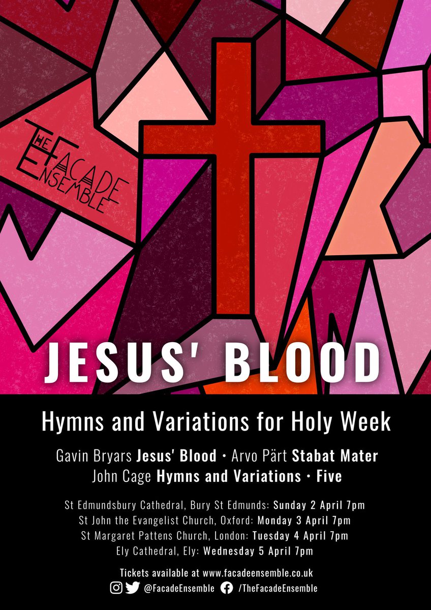 The Facade Ensemble (@facadeensemble) on Twitter photo Under a week until we start rehearsing our Lent Tour, bringing <a href="/Gavin_Bryars/">Gavin Bryars</a> <a href="/ArvoPartCentre/">Arvo Pärt Centre</a> <a href="/JohnCageTrust/">John Cage Trust</a> to #BuryStEdmunds #Oxford #London and #Ely We’re so excited to assemble a superb team of dynamic soloists and we’ll profile them all over the next few days, stay tuned 📡 Under a week until we start rehearsing our Lent Tour, bringing <a href="/Gavin_Bryars/">Gavin Bryars</a> <a href="/ArvoPartCentre/">Arvo Pärt Centre</a> <a href="/JohnCageTrust/">John Cage Trust</a> to #BuryStEdmunds #Oxford #London and #Ely We’re so excited to assemble a superb team of dynamic soloists and we’ll profile them all over the next few days, stay tuned 📡