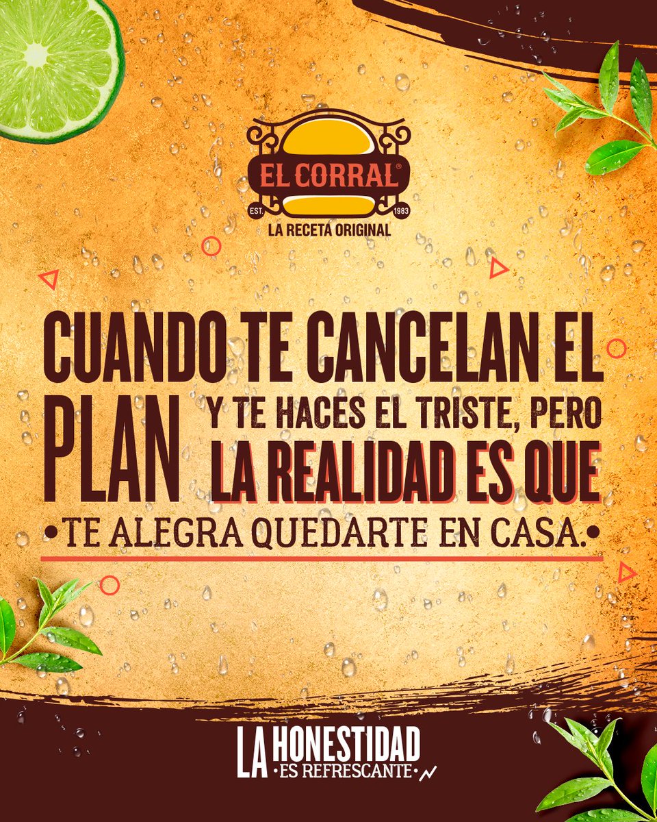 ElCorral_'s tweet photo. ¡Llegó la hora de sincerarte! 🙊😅

Porque #LaHonestidadEsRefrescante etiqueta a ese amigo que amas y quieres ver; pero fuiste feliz cuando te canceló el plancito.👇🏻👇🏻
.
.
.
#ElCorral #LaRecetaOriginal #LaHonestidadEsRefrescante #MrTea https://t.co/QY5dfXcyuC