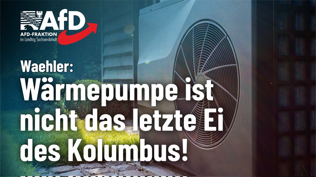 AfDFraktionLSA's tweet photo. Zur aktuellen Debatte über geplante Verbote von Öl- und Gasheizungen hat #LotharWaehler, handwerkspolitischer Sprecher der #AfD-Landtagsfraktion Sachsen-Anhalt, eine klare Meinung: „Politisch motivierter #Wahnsinn!“ #Ltlsa #AfDLSA ➡️https://t.co/6oXZu5b3rS https://t.co/d4J4JnKLn7
