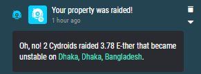E2Nautilus's tweet photo. Raided just before 24 hours since last E-ther claim.
LET THE e-THER WARS BEGIN!! 🔥🔥🔥🛸🔫
#Earth2 #Metaverse #raiding #cydroids #etherwars https://t.co/eHGMSUIF3l