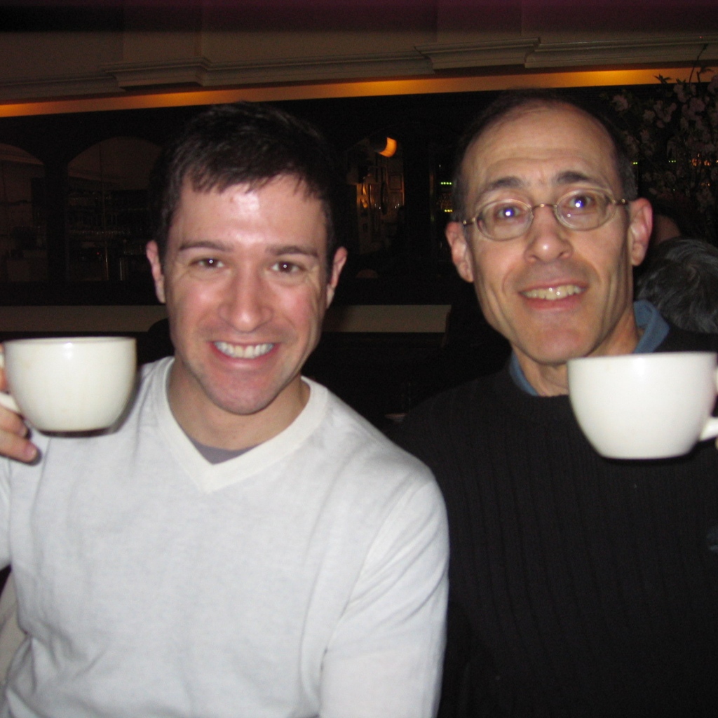 Jeremy is having coffee with his father before ALS.

#tbt #disabilityawarenessmonth #disabilitycommunity #als