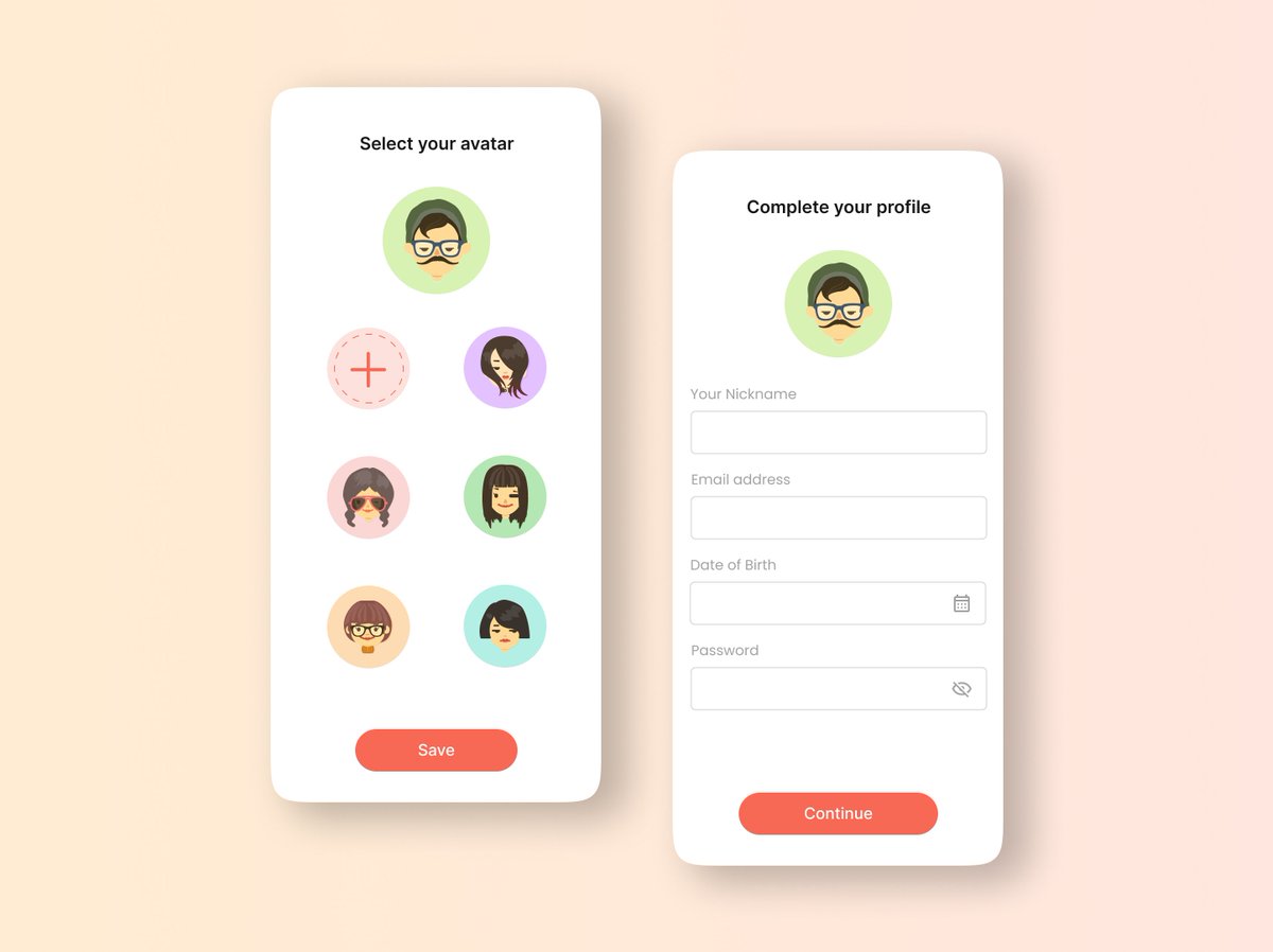 bonyhabib's tweet photo. Daily UI 088 - Avatar

Behance: https://t.co/ewYUxmfFzg
Dribbble: https://t.co/NAXLtTwEiA

#dailyui #dailyui088 #avatar #profile #form #pesonalinformation #profilepicture #DisplayPicture #image #cartoonavatar #mobileapp #mobile #app #mobileapplication #ui #ux #uiux #uiuxdesign https://t.co/sgw4kWtHjD