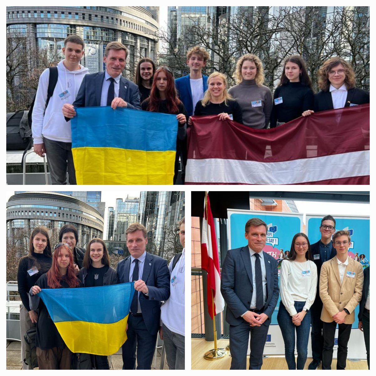 Very encouraging to meet so many young people and students across Europe at our #YEYS2023 event. Happy to meet 🇦🇹 students from Europa HAK Tulln, from 🇱🇻 Latvia and brave young people from Tscherniwzi 🇺🇦 Ukraine. #Youthparticipation im decision making is key. #youreurope