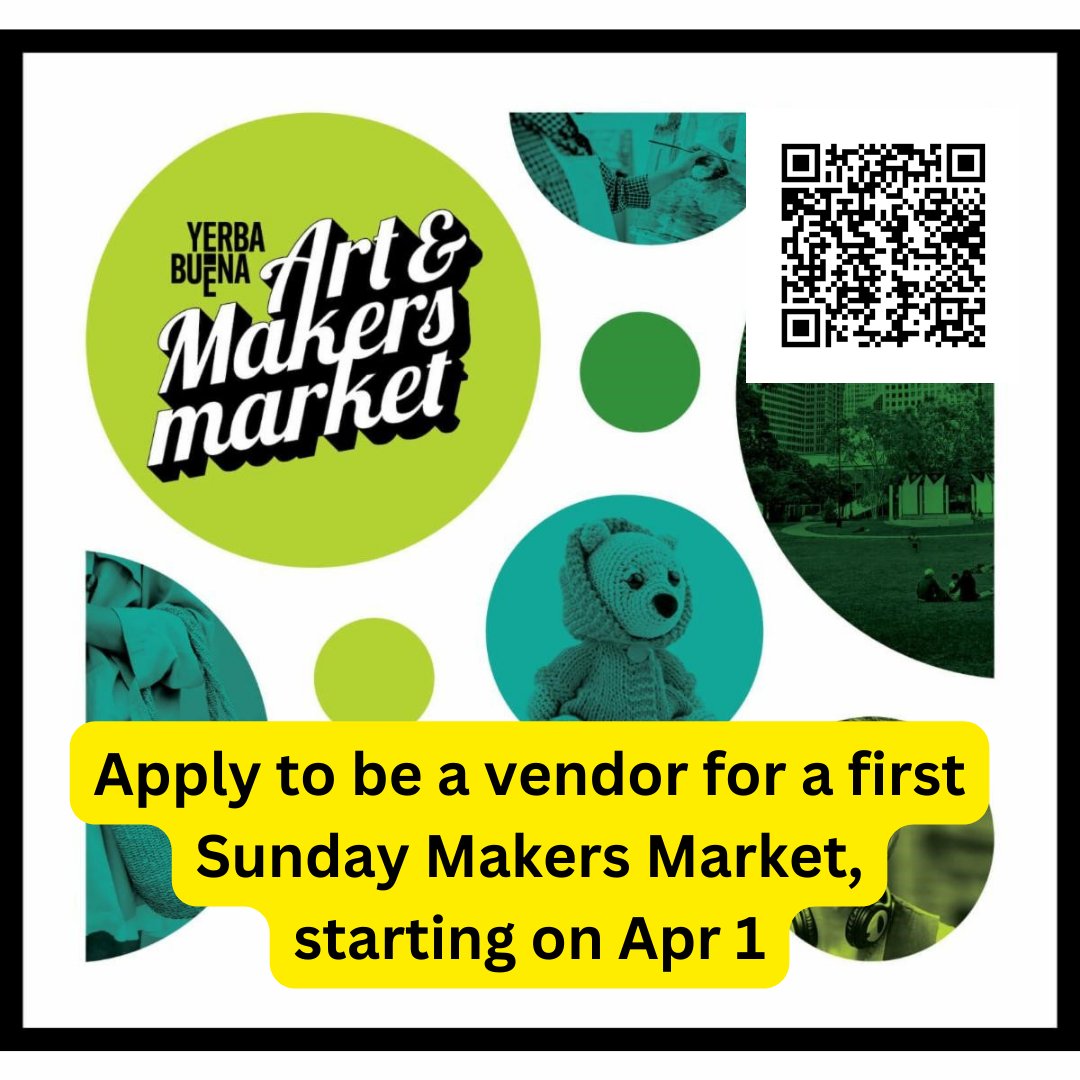 If you’re a painter, sculptor, ceramicist, jeweler, printer, macramé artist, woodworker, or other creator, apply as a vendor for no fee! <a href="/YBCBD/">YBCBD</a> <a href="/YBGFestival/">YB Gardens Festival</a> <a href="/sfoewd/">SFOEWD</a>