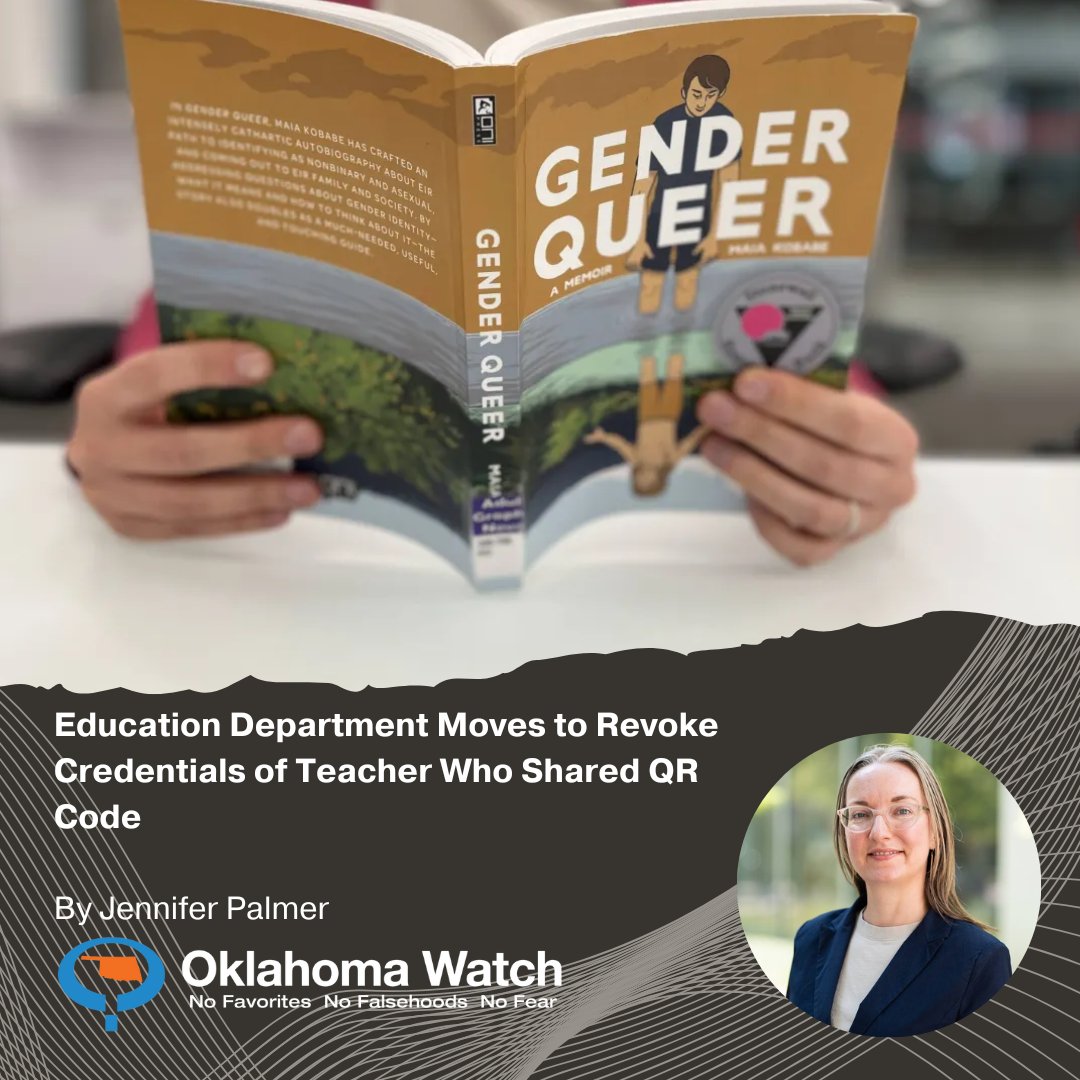 OklahomaWatch's tweet photo. Read the state's case against a Norman teacher, obtained through the Open Records Act. Via @jpalmerOKC #OKLED
https://t.co/DrMTynjEt6 https://t.co/U9fdoyiRZd