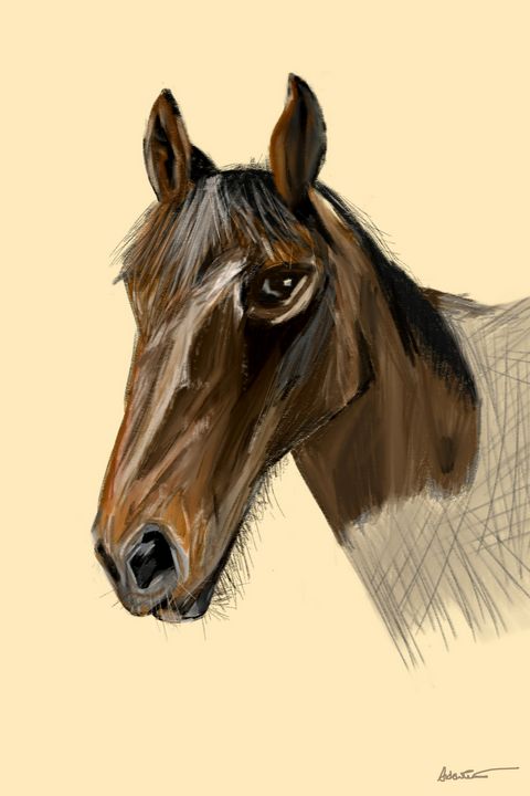 Taibhseil's tweet photo. Art of the Day: "Portrait of a female Horse 'Maggie'". Buy at: https://t.co/UDsr586Kyb https://t.co/P2iJsmml3G