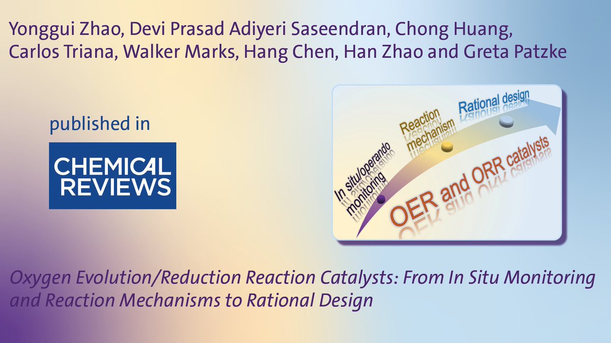 Read about how to understand and design OER/ORR catalysts, a recent review from Patzke’s group @YongguiZ, @CaTrianaEs, @PatzkeGroup @UZH_Chemistry published in @ACSChemRev: pubs.acs.org/doi/10.1021/ac…