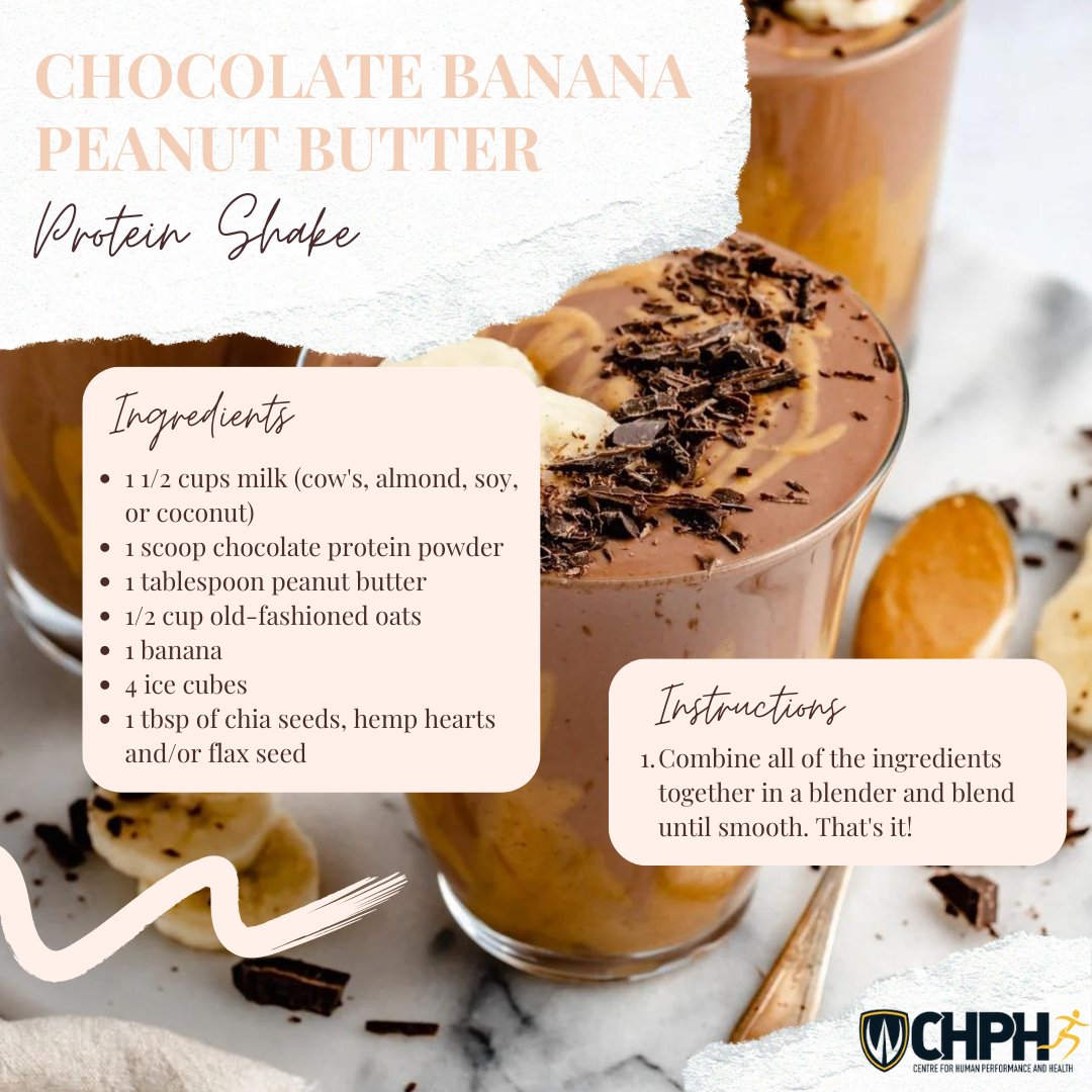 CHPHUWindsorKIN (@chphuwindsorkin) on Twitter photo Check out this chocolate banana peanut butter protein shake recipe. Perfect for post training nutrition and on the go breakfast. Check out this chocolate banana peanut butter protein shake recipe. Perfect for post training nutrition and on the go breakfast.