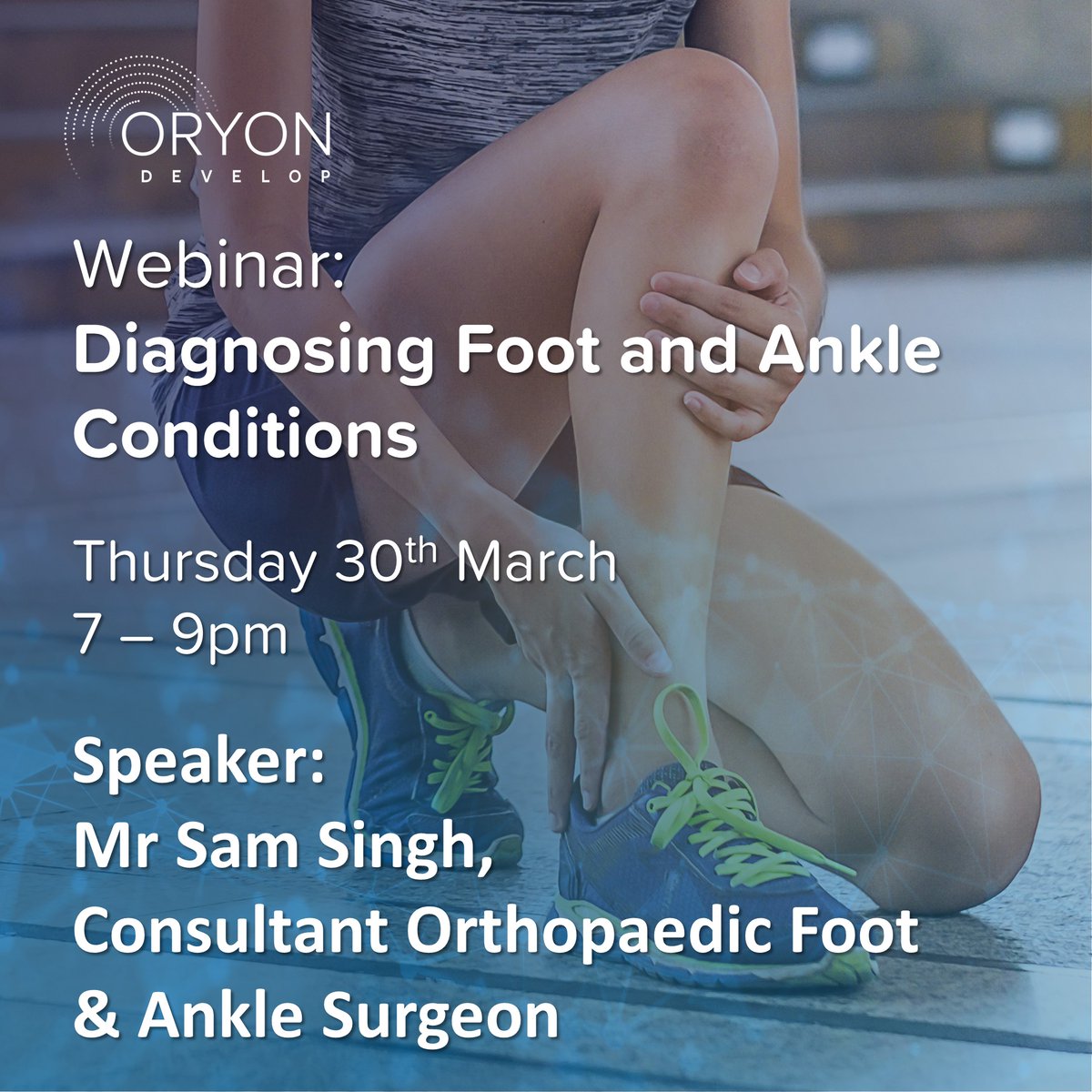 Next week, Mr Sam Singh will be joining us for our latest webinar: "Diagnosing Foot and Ankle Conditions".

The objective of this course on Thursday 30th March, is to improve your clinical examinations for foot and ankle problems.

loom.ly/VZlN1cI