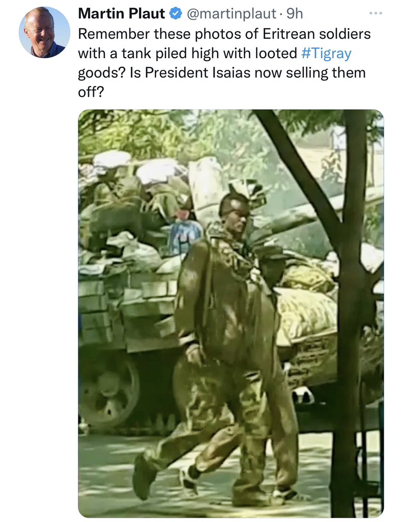 Nowadays, it is almost common to portray Eritrea as a robber through unconscious people like Martin. 
And this false slander to portray Eritrea badly is a deliberate campaign of false accusations by the TPLF’s dollar cronies and its enablers.