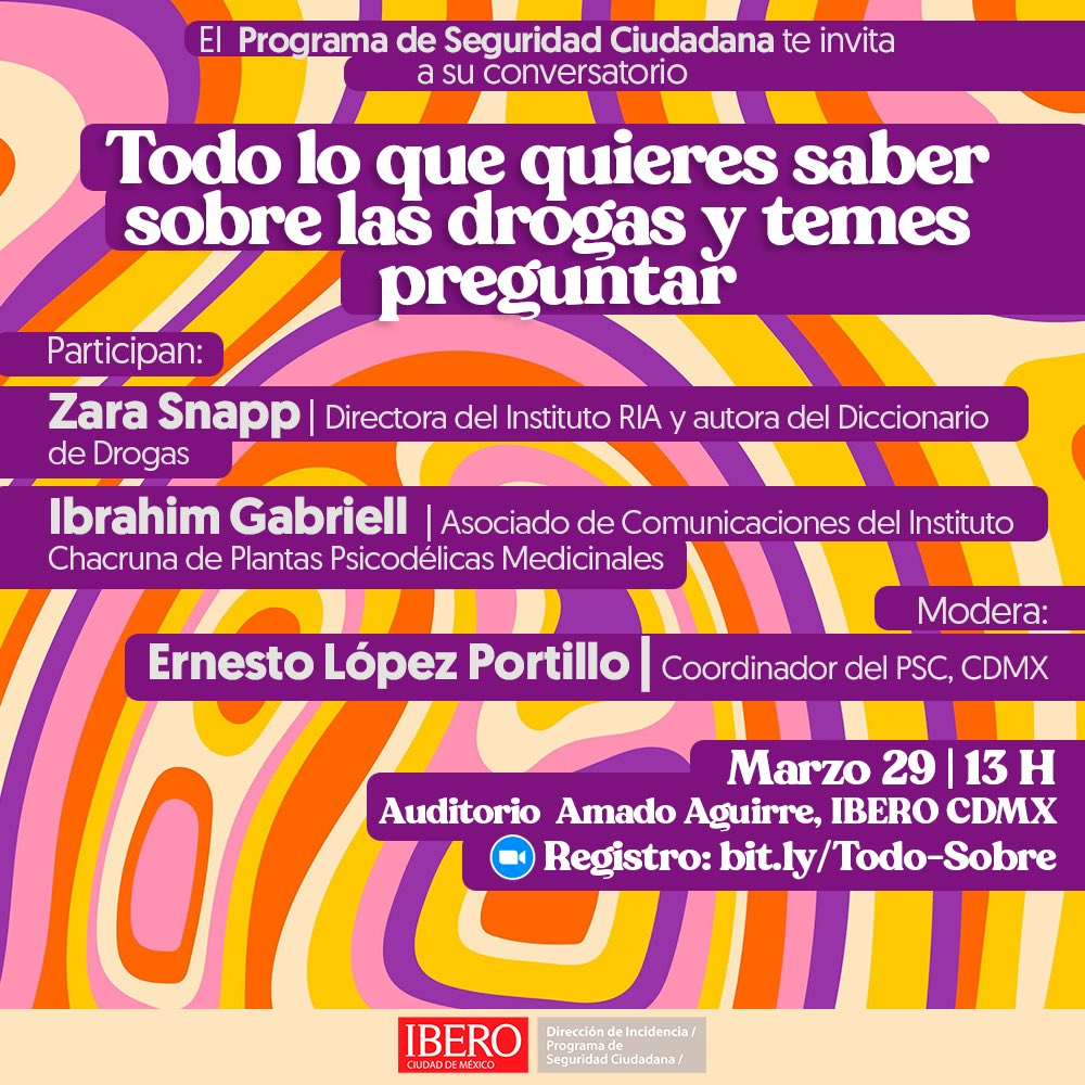 PSC_IBERO's tweet photo. #AgendaDDHH
Próximo MIÉRCOLES
🗓️29 de marzo | 🕐13 H | 📌@IBERO_mx 
¿Qué ocurre con las políticas de drogas criminalizantes? ¿Existen alternativas? 
Acompáñanos y respondamos juntas y juntos todas nuestras dudas🌱 https://t.co/qRflrWoq84