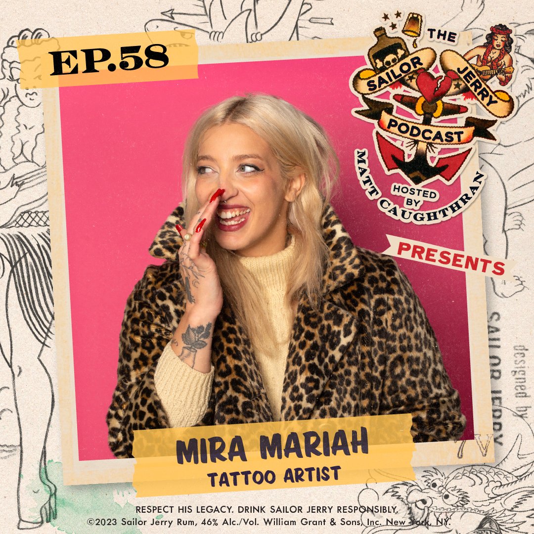 #ALLNEW episode of The Sailor Jerry Podcast is LIVE! 🎧🔥 Mira Mariah is a force of nature! She's talkin' her creative process, running an art galley and her mission to embrace uniqueness. Tune in! sailorjerry.com/en/podcast/