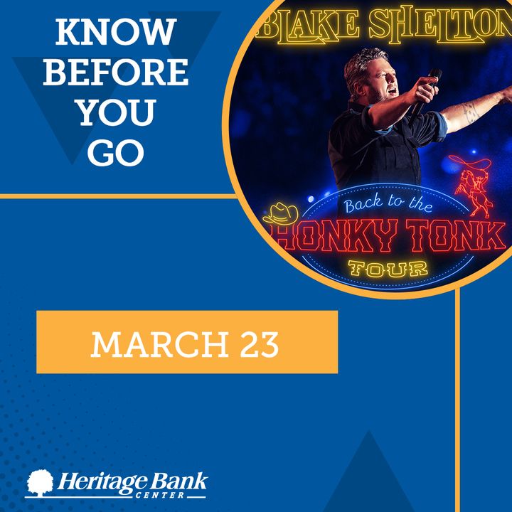 Heritage Bank Center on Twitter "🚨KBYG Blake Shelton Review the bag