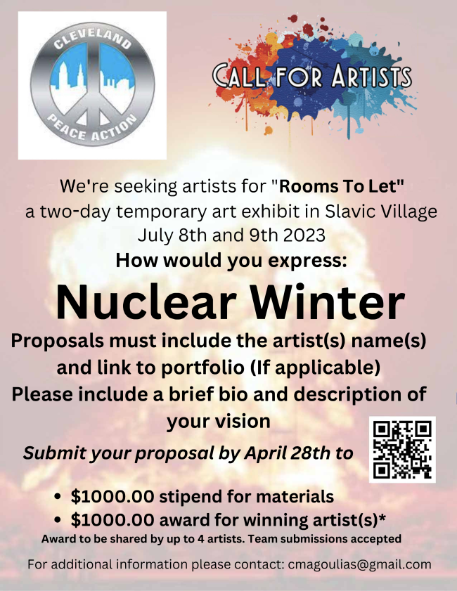 ClevePeace's tweet photo. Call for Artists: Rooms to Let #nuclearwinter #roomstolet
https://t.co/49Gd9qtbFk https://t.co/D7I6uKQ9Mk