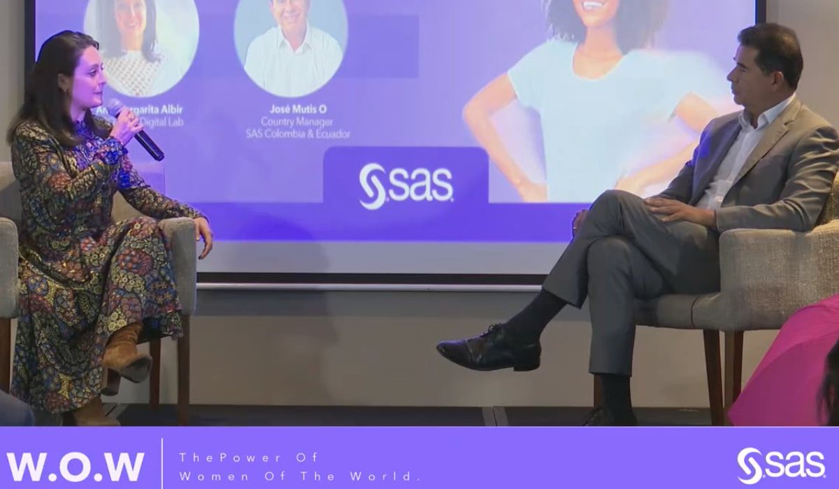 ImpactoTIC's tweet photo. "Las carreras #STEM son empoderantes. En nuestros estilos de vida volátiles la tecnología ofrece flexibilidad y permite innovar y ser más creativas", Ana Margarita Albir, CEO de ADL Digital Lab, desde evento #MujeresWOW #SASMujeresQueInspiran. https://t.co/oEWcVaTujL