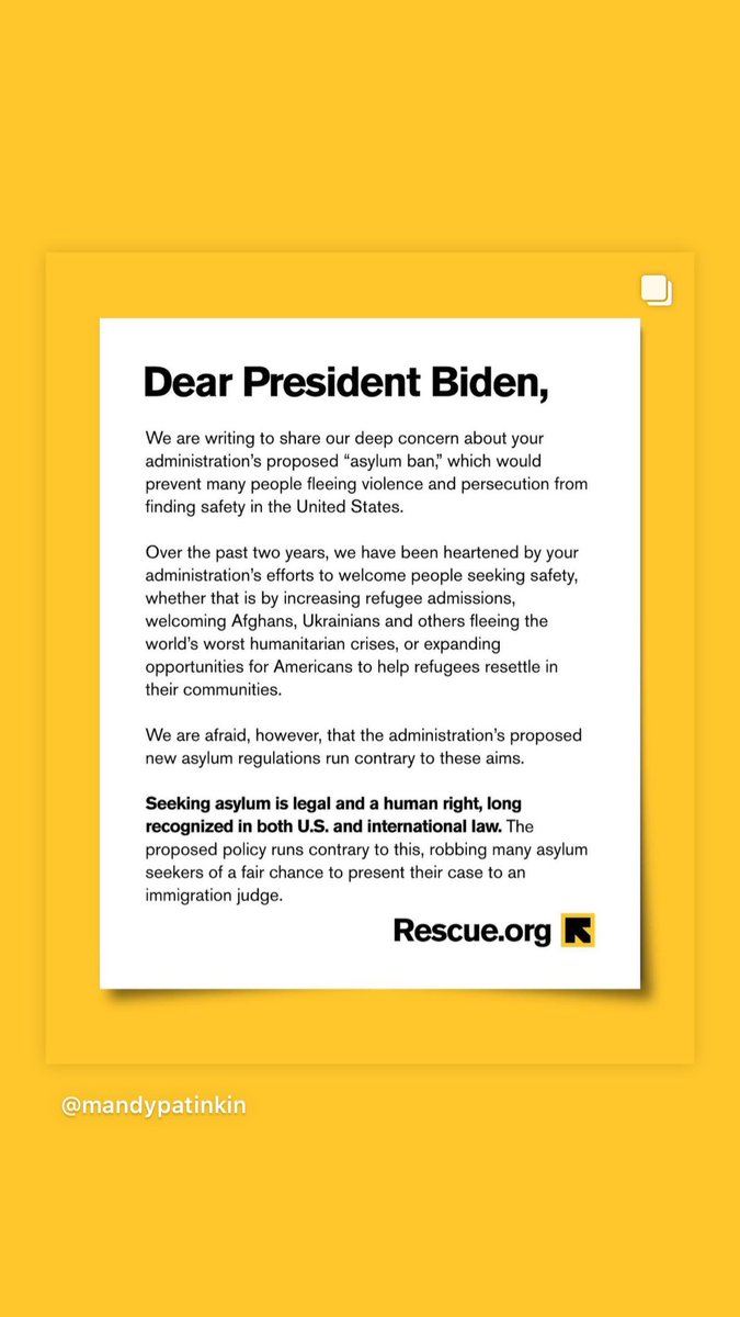 The Biden administration’s proposed “asylum ban” would prevent many people fleeing violence and persecution from finding safety in the US. Share our open letter to @POTUS to show your support for asylum seekers today: rescue.org/asylumban