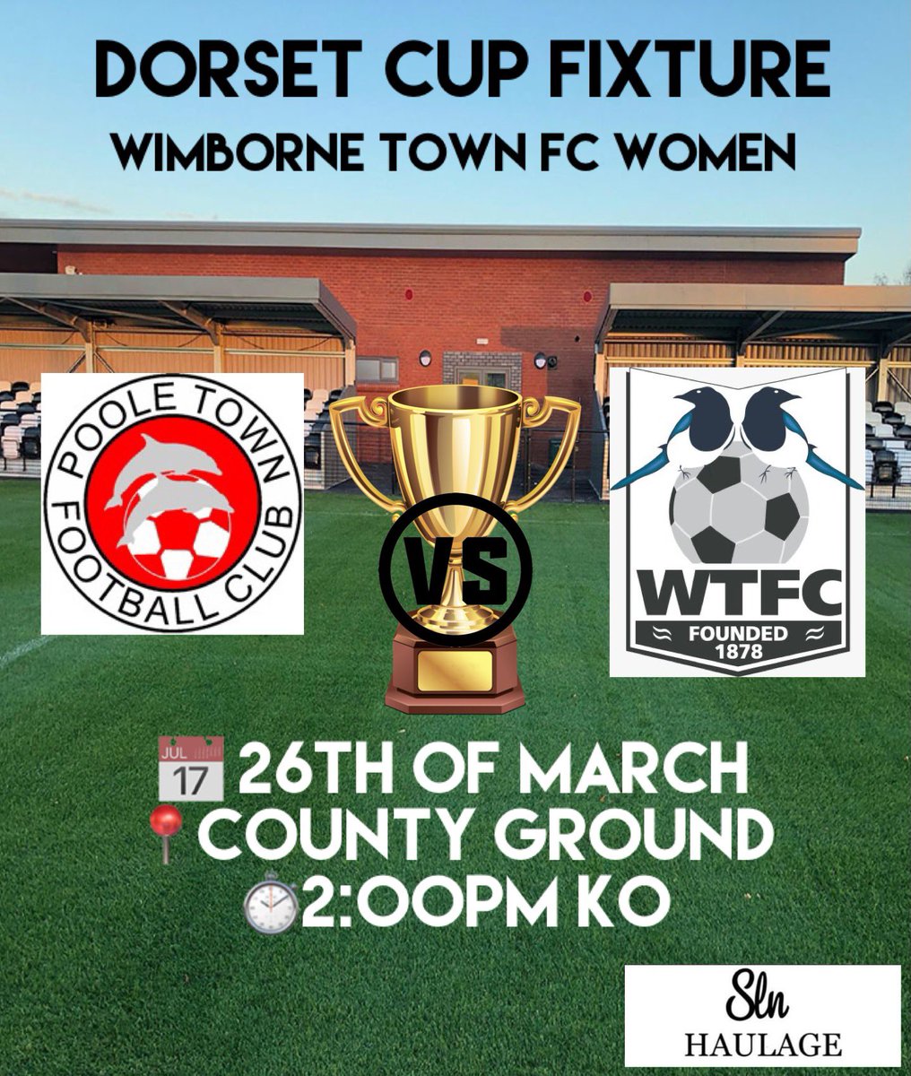 Semi finals of the cup 🙌⚫️⚪️

🆚Poole Town First Team 
📆 26th of March 
📍County Ground
⏱2pm

Please come and support us 🙌⚫️⚪️

#upthemagpies #WimborneTownFc