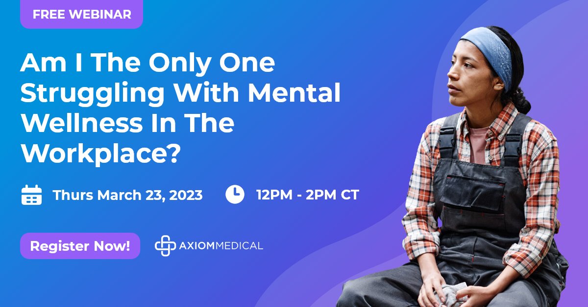 AxiomMedical's tweet photo. TEDx speaker, Natasha Bowman joins us today @ 1pm CT for our latest webinar. As always this is 100% FREE: https://t.co/RNZAB3mc99

#AxiomMedical #mentalhealth #workplacementalhealth https://t.co/Tj2tpEDwXr