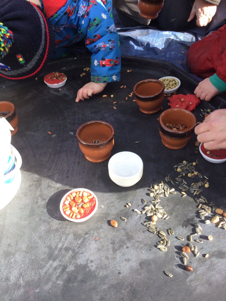 HTAClassSmith's tweet photo. Seeds.  Now is the time to start sowing.We planted seed potatoes,sweet corn made seed mosaics and flower seed bombs Then cooked and ate beans on toast #HTAforestschool https://t.co/JqqsJ6WQ6V