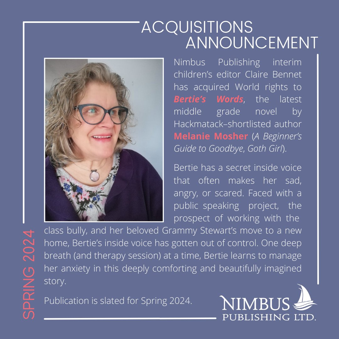 A big thank you to @NimbusPub for agreeing to work with me yet again. #MGfiction #BertiesWords