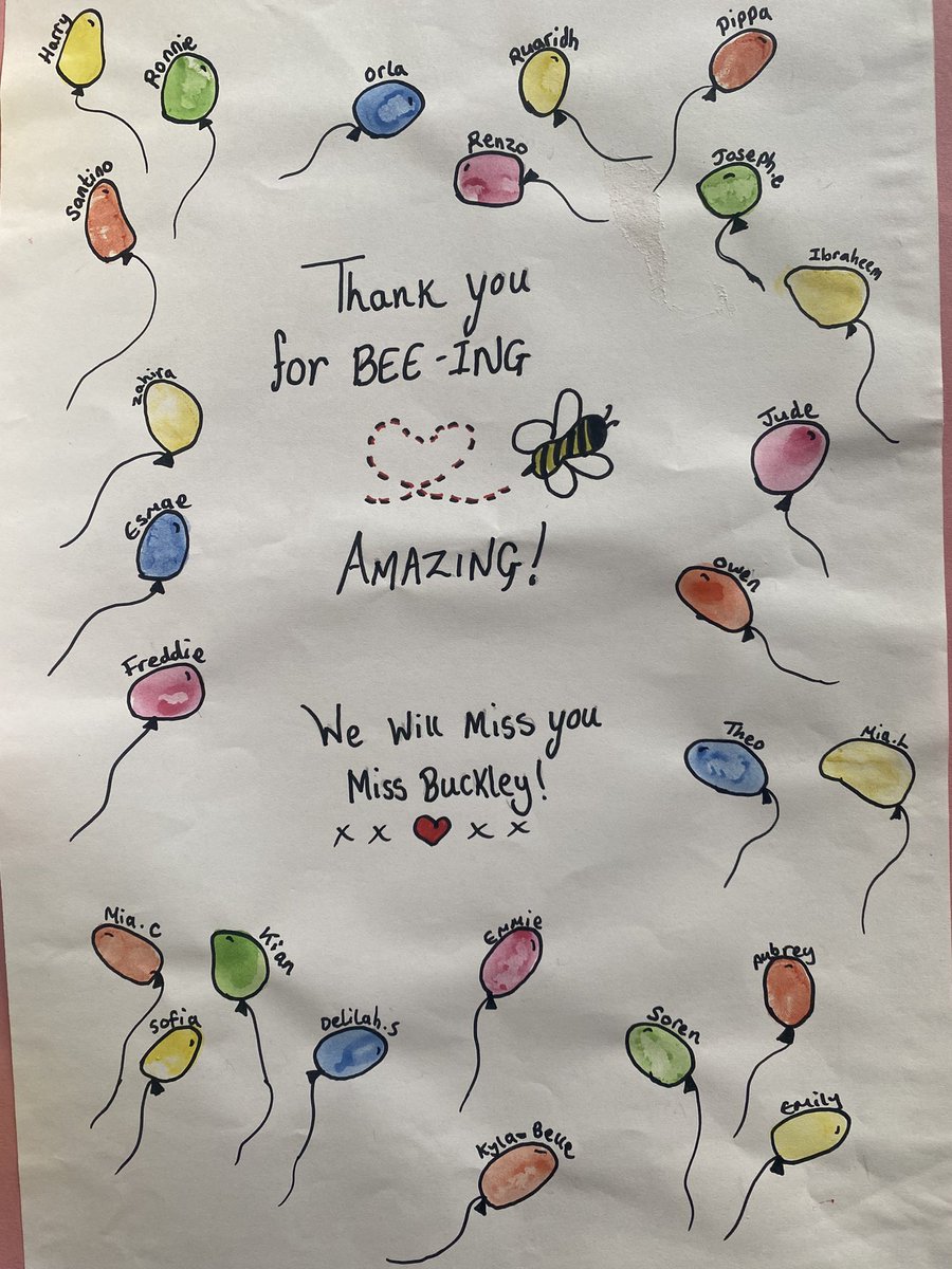 MissABuckley's tweet photo. Today was my last day with the fab EYFS at @WhitegateEnd 😭 I have loved every second learning from the best team there is and this class will always have a very special place in my heart ❤️ Teaching really is the most rewarding job ever https://t.co/xSmyxUlj3o