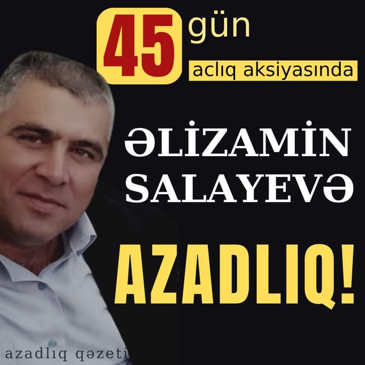 Elzamin Salayev is a political prisioner, who is on hunger strike for 45 days. He should be released immediately

#FreeElzamin @SecBlinken @StateDeptSpox 
@GerAmb_Baku @USEmbassyBaku 
@ukinazerbaijan @stefanschennach @StateDeptSpox 
 @hrw @Dunja_Mijatovic @nhc_no @CommissionerHR