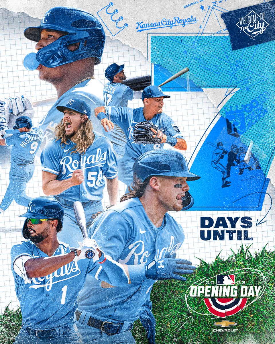 Royals's tweet photo. One week from today!

#OpeningDay // #WelcomeToTheCity https://t.co/sFq5dVAywo