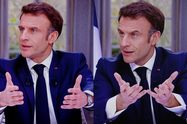 BFMTV's tweet photo. Retraites: pourquoi Emmanuel Macron a-t-il retiré sa montre en direct lors de son interview télé?
https://t.co/ejzLfvHcBY https://t.co/OHXoeaehD9