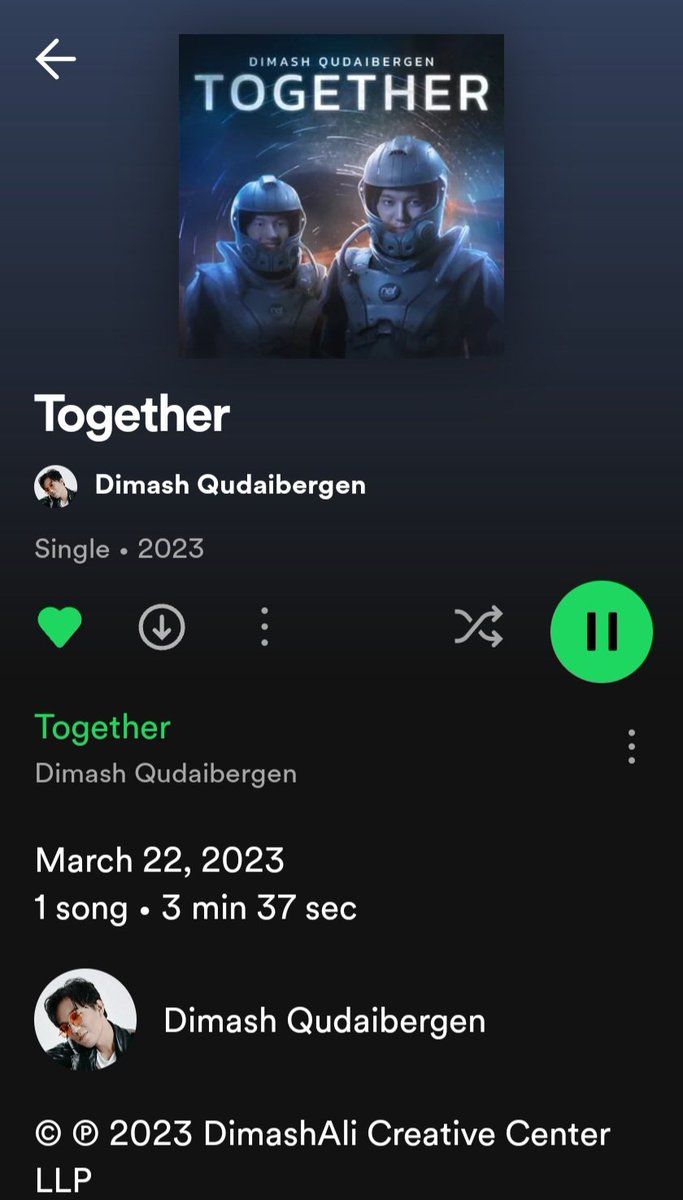BrendaC82258759's tweet photo. @dimash_official Enjoying your new song on Spotify🤗🎶.
Thank you👏👏👏
#TogetherByDimash
#NewRelease 🔥
#DimashQudaibergen 
#AbilMansurQudaibergen 
Love❤️it!⬇️
https://t.co/9hxzjm0VJg https://t.co/QYsqB1X63h