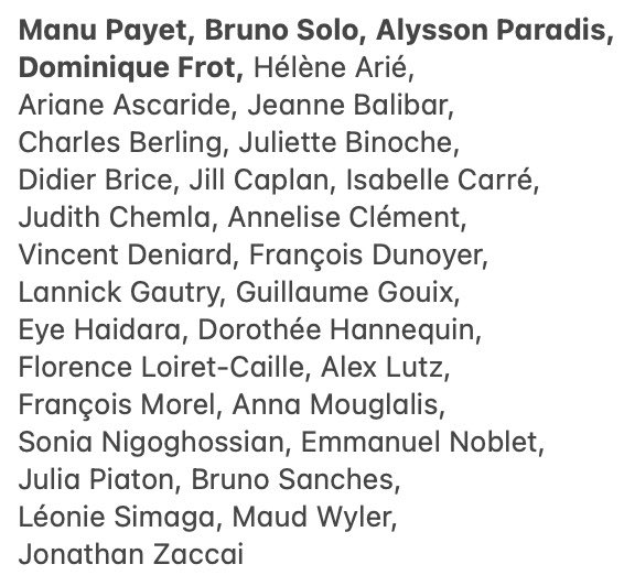 En avril 2022 ces artistes signaient une tribune pour appeler à voter Macron. 
En mars 2023 ils en signent une autre contre la réforme des retraites : 

@ManuPayetOff, Bruno Solo, Alysson Paradis, Dominique Frot et 27 autres !

Cherchez l’erreur…🤔