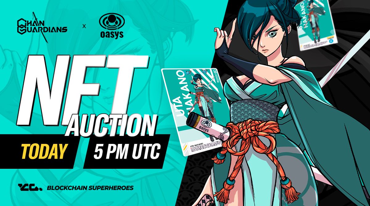 PentagonGamesXP's tweet photo. Heed the #CallOfTheNightingale! 🐦

The Dutch Auction to claim Uta begins in 30 minutes! The price begins at 20,000 $OAS and will drop every 10 Chain Verse blocks! Can you hold your nerve to grab Uta at the best price?!

View Auction ⤵️
https://t.co/3StrFwiajF https://t.co/MuicxxNGWy