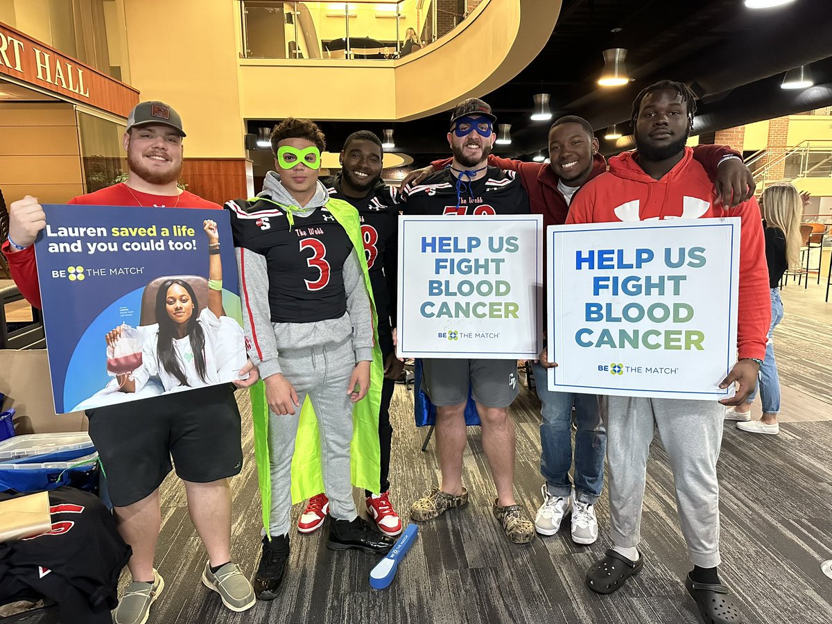 GWUFootball's tweet photo. We partnered up with Be The Match to help save lives and bring awareness! https://t.co/90ltdYV78q