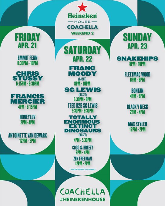 Coachella lineup 2023