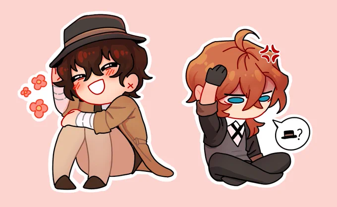 Dropping this amidst my art drought… my school marking period is ending and I'm suffering,,, but I refined these babies a couple days ago on a whim! I might make stickers if I draw more smol babies to add to my print shop in the future ;) 