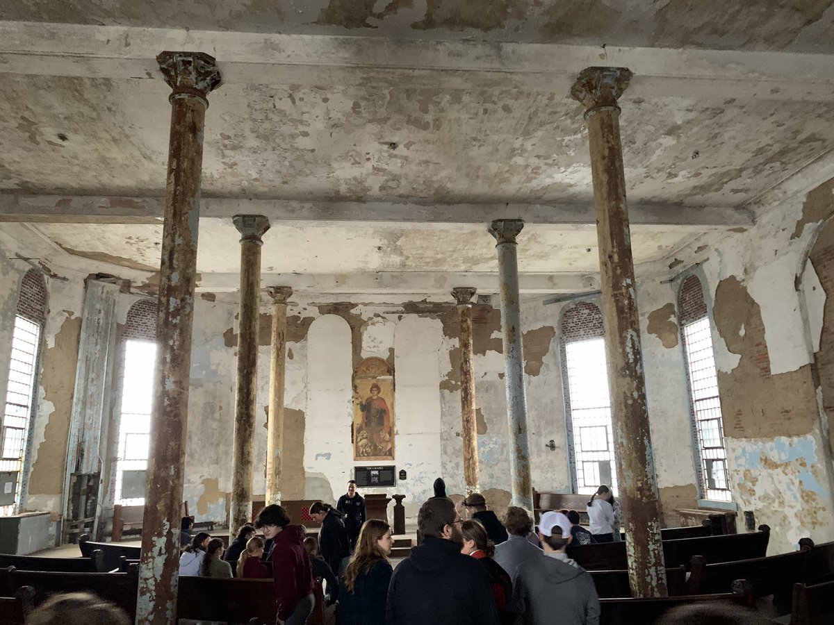 MsJKeller's tweet photo. Today was quite possibly one of the best days of my teaching career. We got to take a group of fantastic students down to the @osrps to tour the prison. We learned so much about the history, architecture, conditions, and pop culture ties this facility has. #positivelylc https://t.co/ypIVq2jVxu