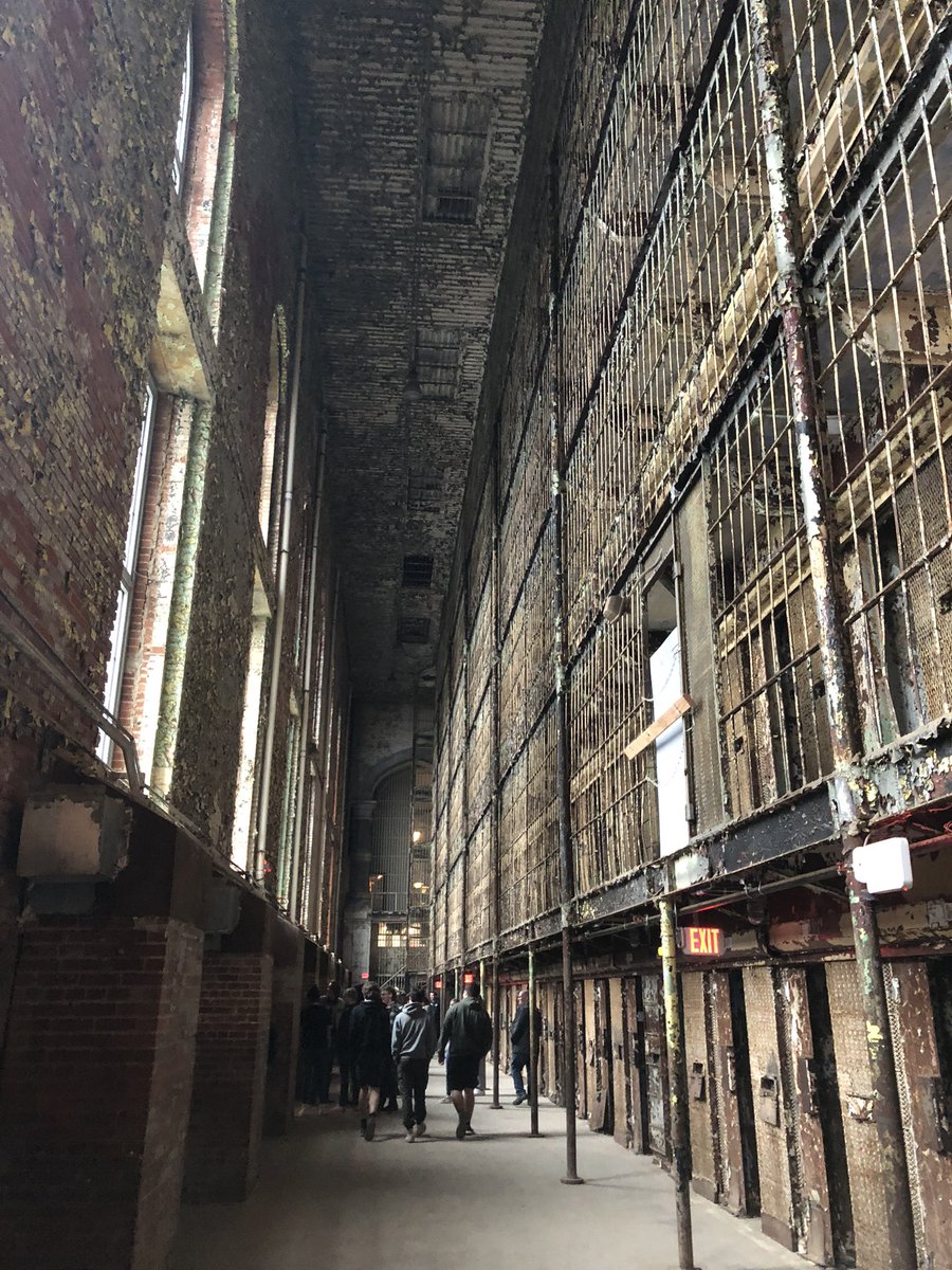 MsJKeller's tweet photo. Today was quite possibly one of the best days of my teaching career. We got to take a group of fantastic students down to the @osrps to tour the prison. We learned so much about the history, architecture, conditions, and pop culture ties this facility has. #positivelylc https://t.co/ypIVq2jVxu