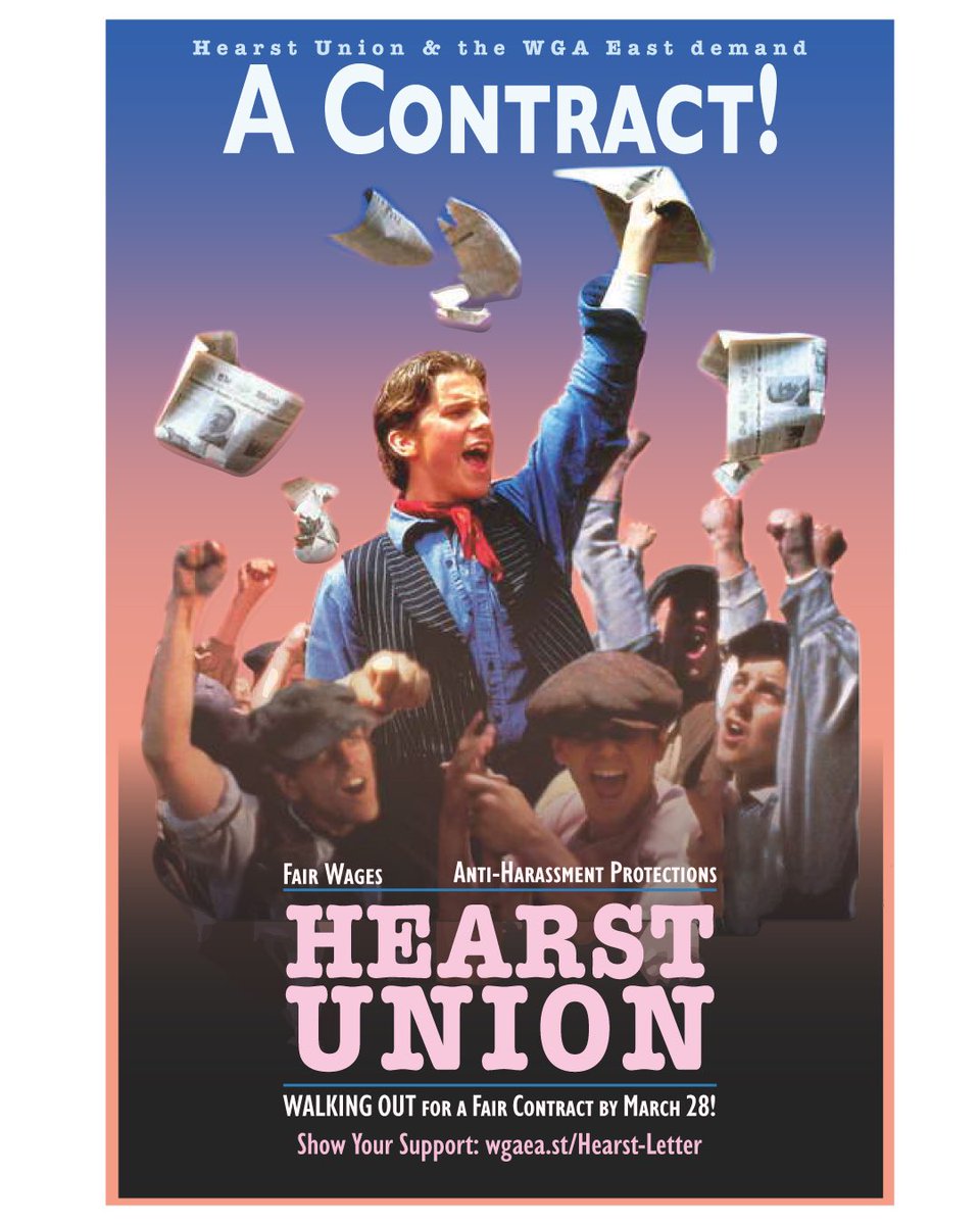 Thirty (30) minutes until we stop the presses! Stand with us by sending a letter to <a href="/Hearst/">HEARST</a> corp: wgaea.st/Hearst-letter