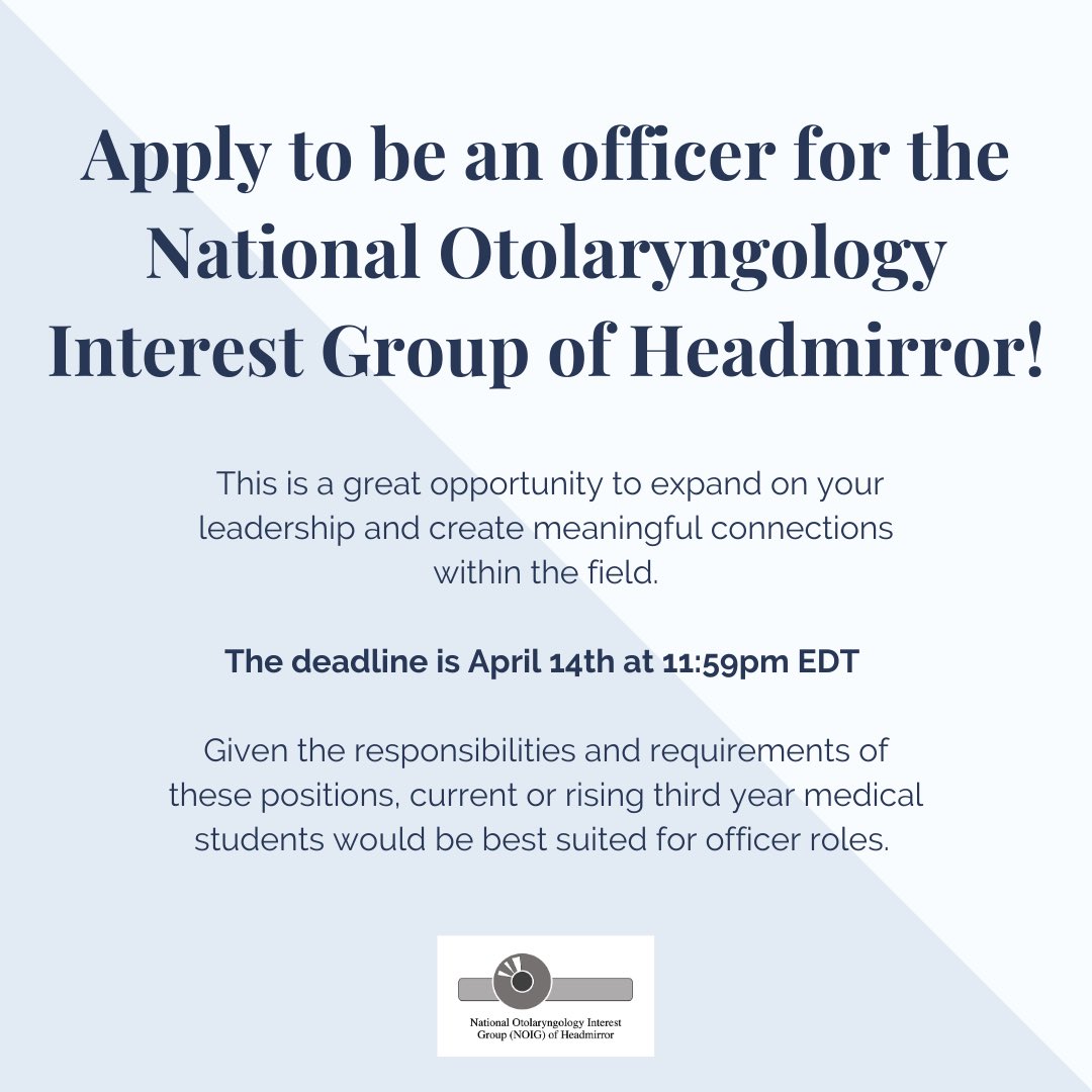 Looking for officers for the 2023 - 2024 academic year. The deadline to apply is April 14th at 11:59pm EDT. If you encounter any problems in filling out the application, please email noig.headmirror@gmail.com docs.google.com/forms/d/e/1FAI…
