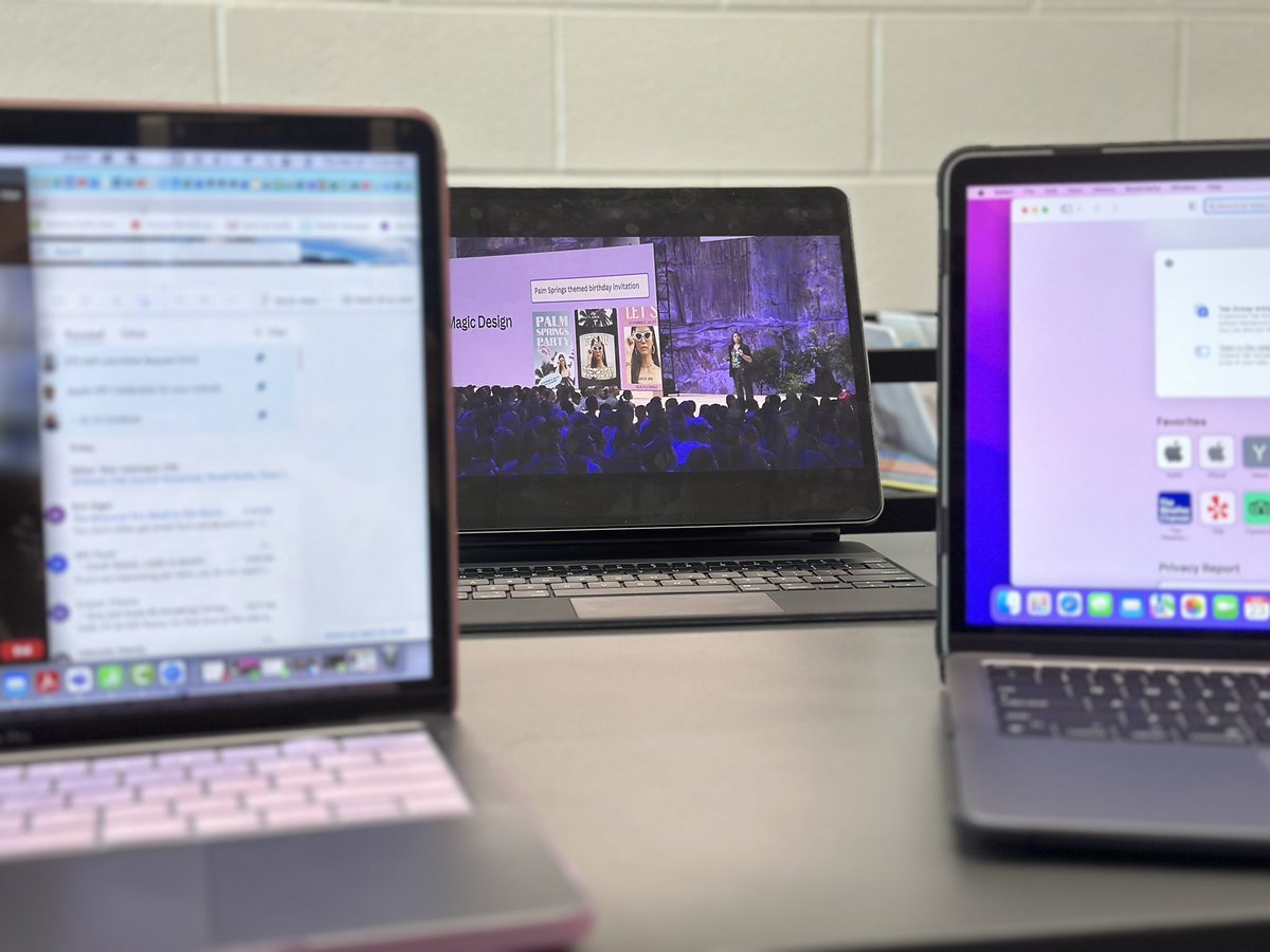 Multitasking my way through MacBook updates, a Zoom call, and #canvacreate2023 #magicpresentation 🤯