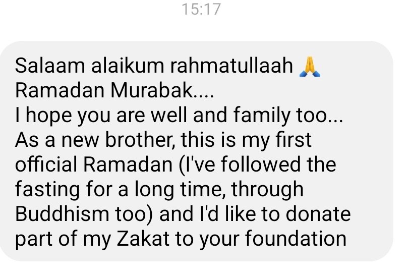 MoonlightTrust's tweet photo. A new muslim brother donating his first ever Zakaat to #MoonlightTrust on the first day of his first fast. Thank you to all our muslim family around the world. May you be rewarded in abundance. Moonlight Trust is blessed to have your support. #Moonlighttrust
#happyramadanπ https://t.co/EUXkR7F7jQ