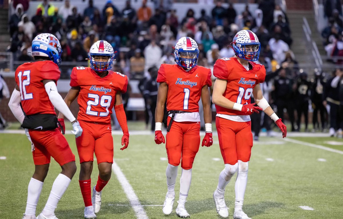 Noah O’Neal is the nastiest player I’ve ever seen. He’ll be in every dog pile there is, he’s there to pick you up, and he is a team leader. Talk about a TOUGH guy. <a href="/HeritageFtball/">Heritage Football</a> #JagComp23