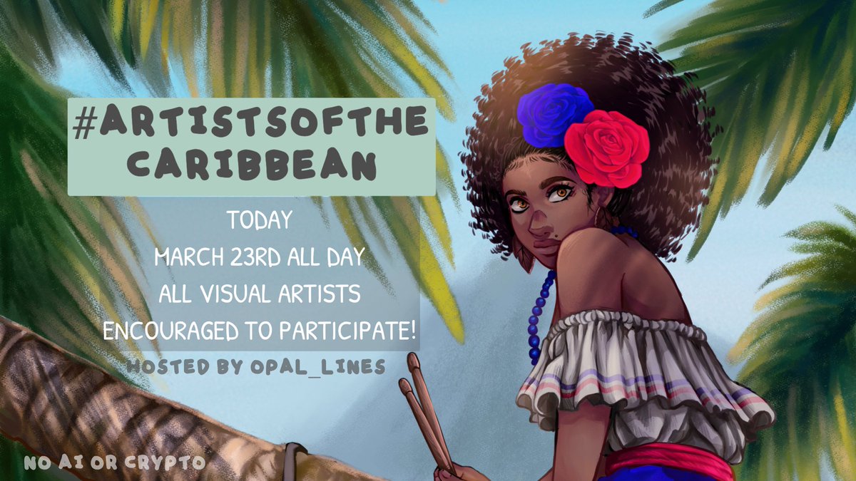 Today is the day #ArtistsoftheCaribbean! Post and engage with your fellow Caribbeans or a cool new artist you discovered!